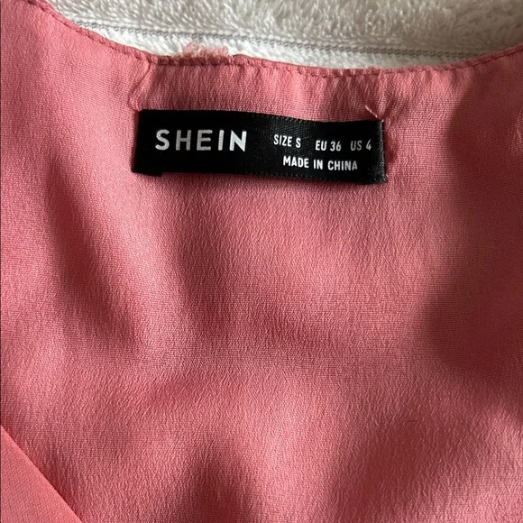 Dusty Rose Swiss Dot Ruffle Dress Size Small - Picture 7 of 8